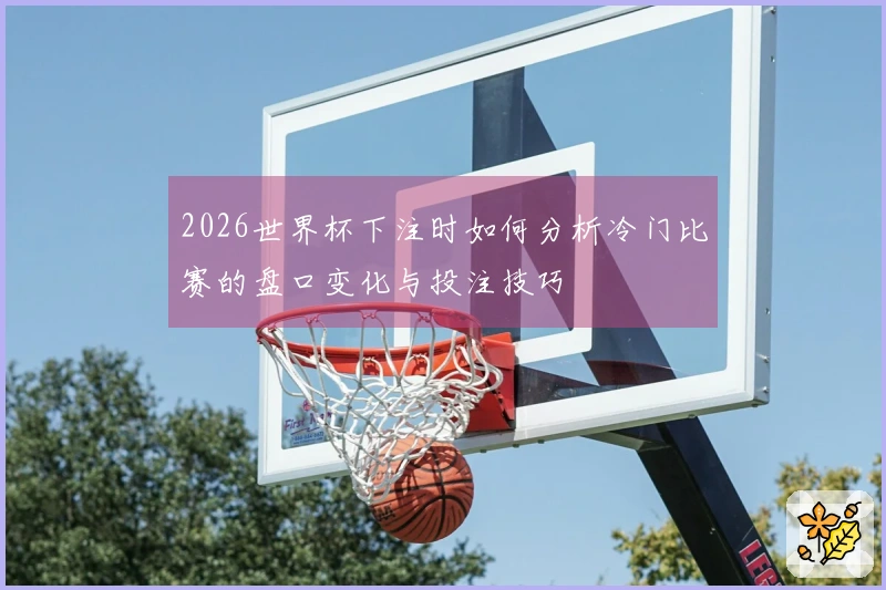2026世界杯下注时如何分析冷门比赛的盘口变化与投注技巧